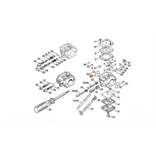 STIHL  Przysłona przepustnicy układu rozruchowego 4116 121 2900